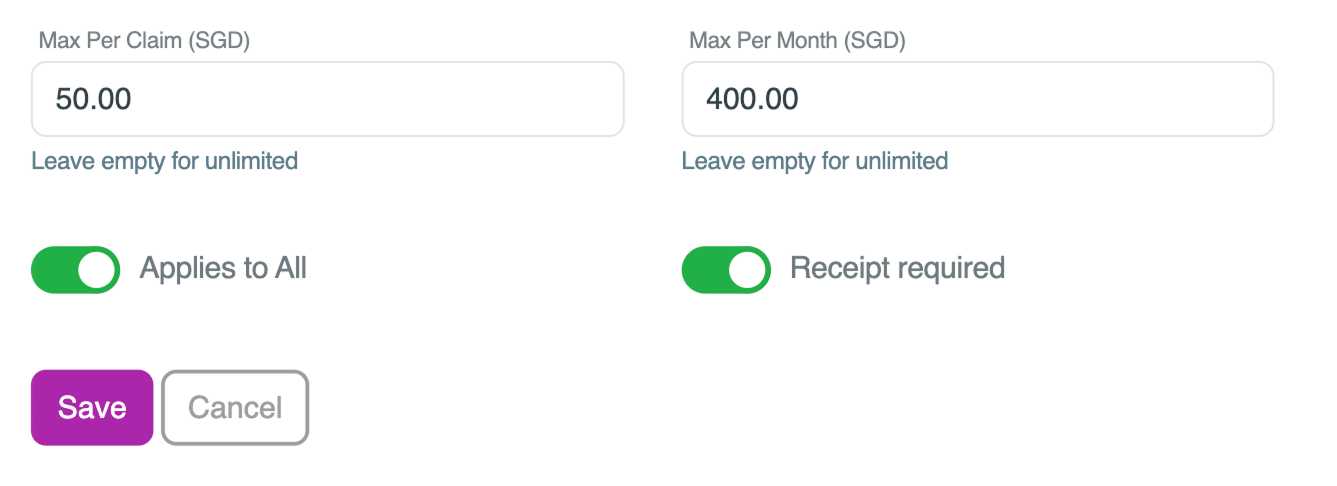 Expense policy enforcement